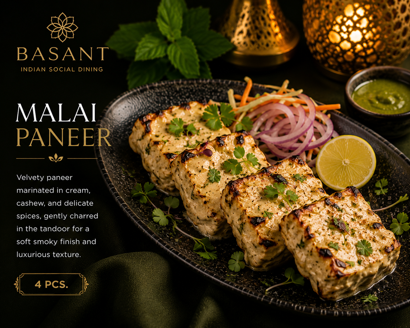 Makhmali Paneer Tikka